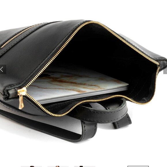 Portland Leather Classic Black Backpack - Picture 7 of 10